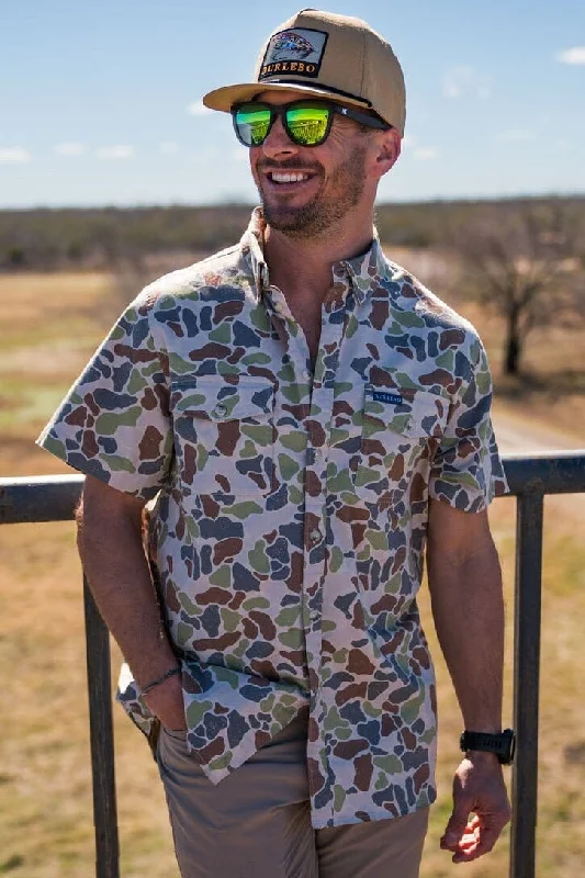 Cotton Twill Button Up - SS - Driftwood Camo