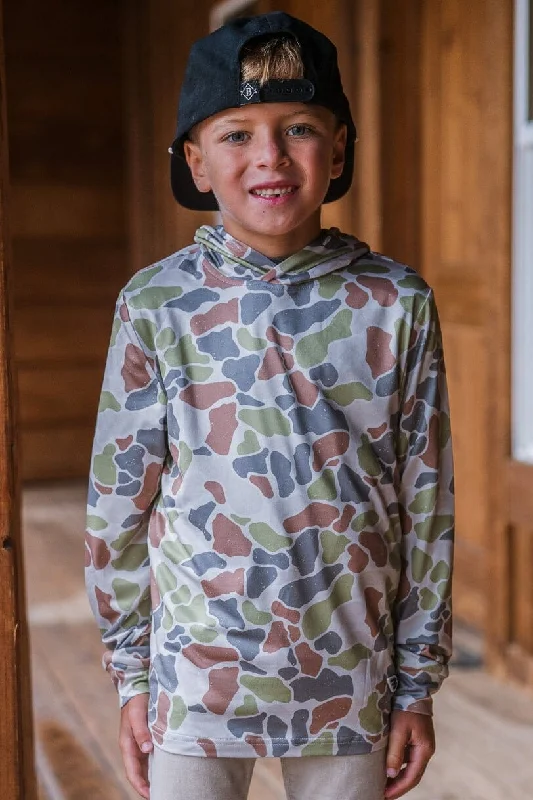 Youth Performance Hoodie - Driftwood Camo