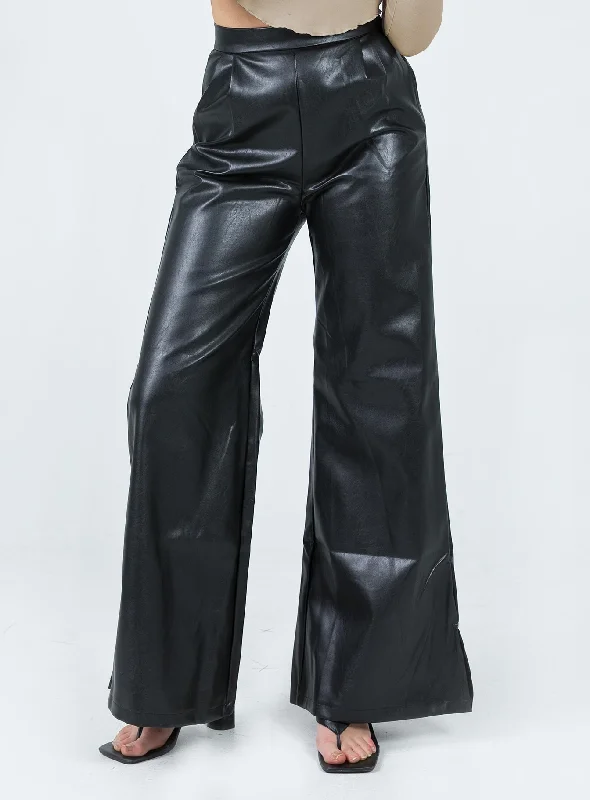 Angelica Pu Wide Leg Pants Black