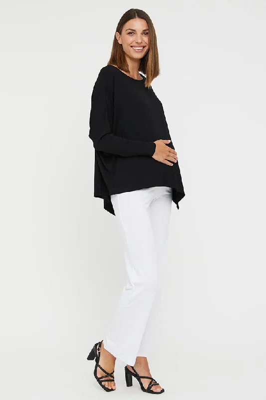 Essential Bamboo Maternity Pants - White