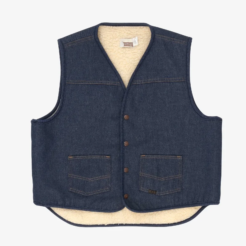 Fleece Lined Denim Vest