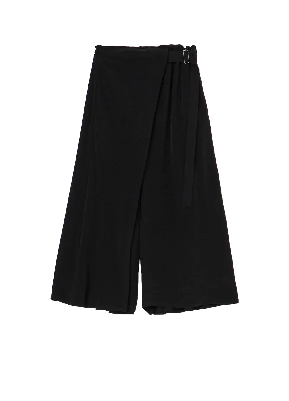 TA/PE CREPE DE CHINE R WRAP SKIRT PANTS A