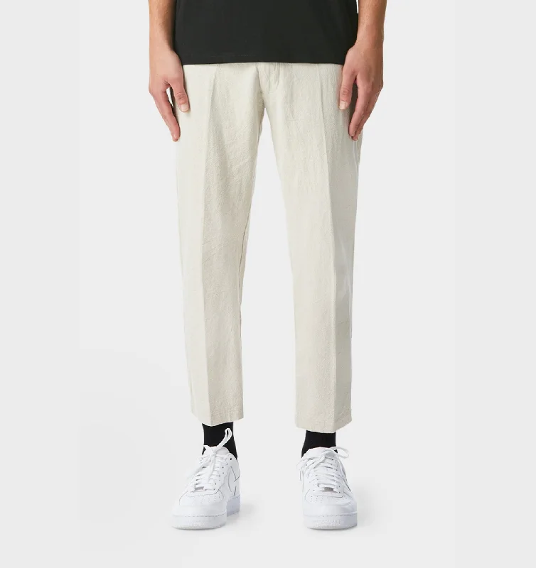 Linen Slim Kobe Pant - Bone