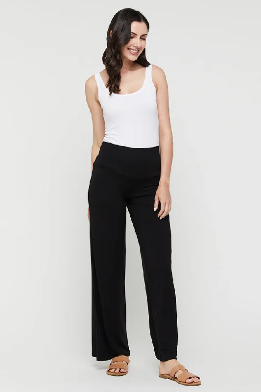 Luxe Wide Leg Pants - Black