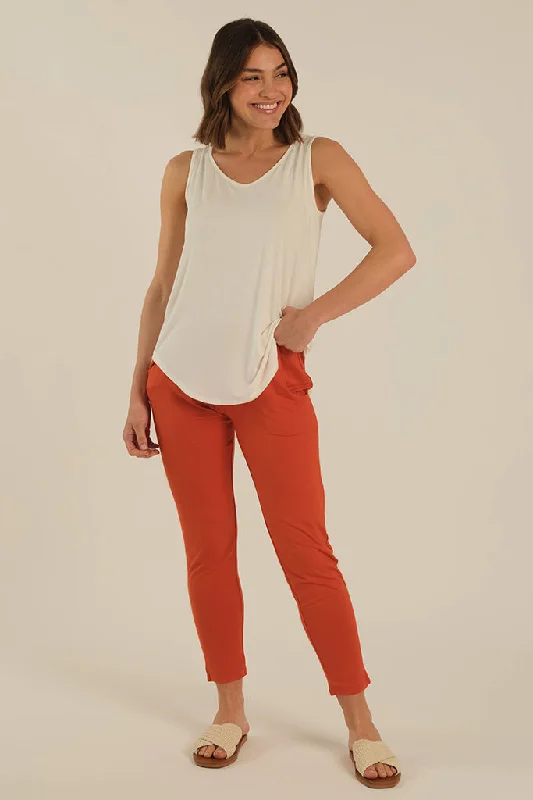 Peggy Bamboo Trouser - Flame