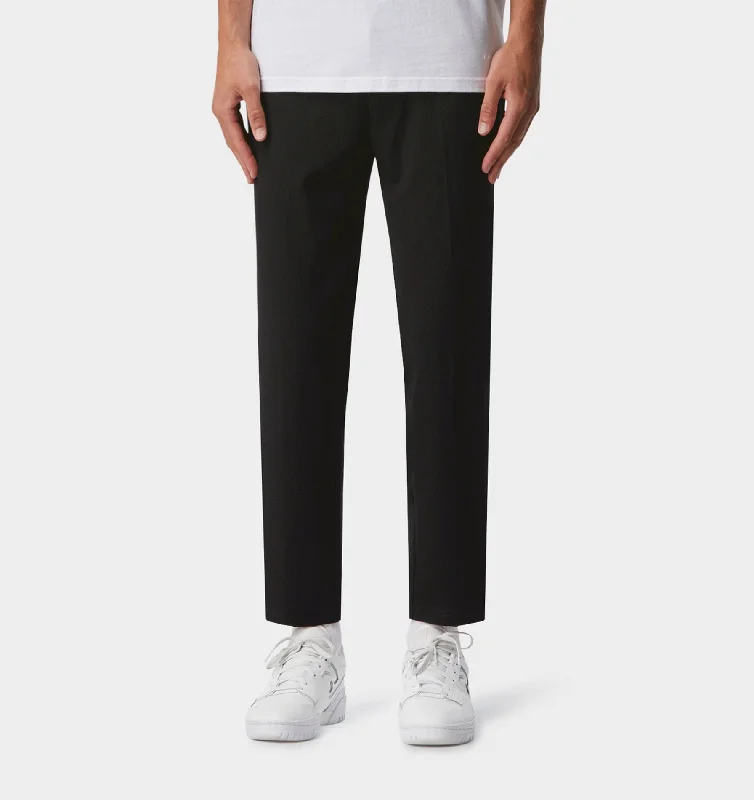 Seersucker Slim Kobe Pant - Black