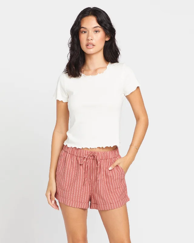 Sunday Strut Shorts - Mauve Rose