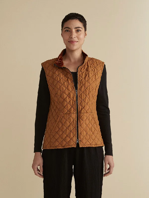 Zip Front Quilted Vest