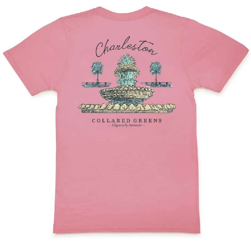 Pineapple Fountain: Short Sleeve T-Shirt - Pink