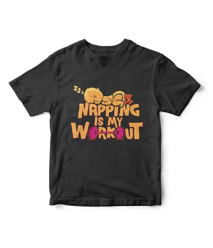 Napping Is My WorKout Kids T-Shirt