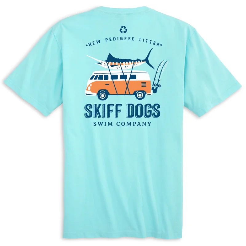 Summer Catch: Pocket Short Sleeve T-Shirt - Aqua