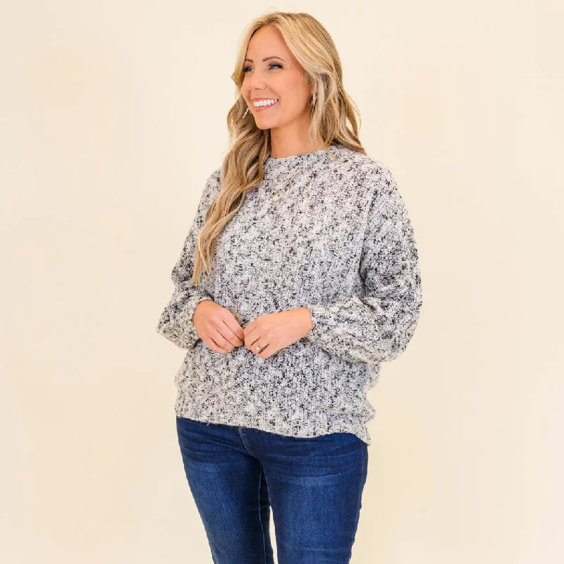 Cocoa Cozy Sweater, Ivory-Black