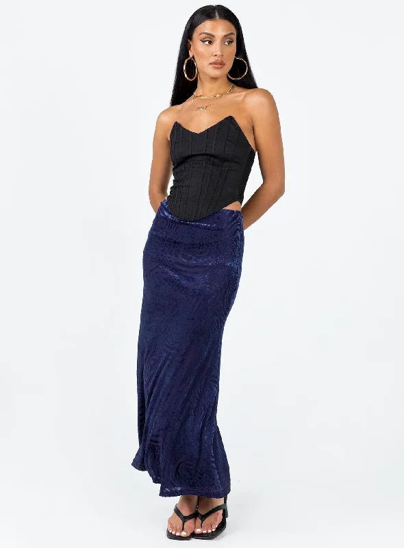 Braxton Maxi Skirt Blue