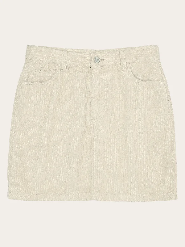 Irregular corduroy skirt - GOTS/Vegan - Light feather gray