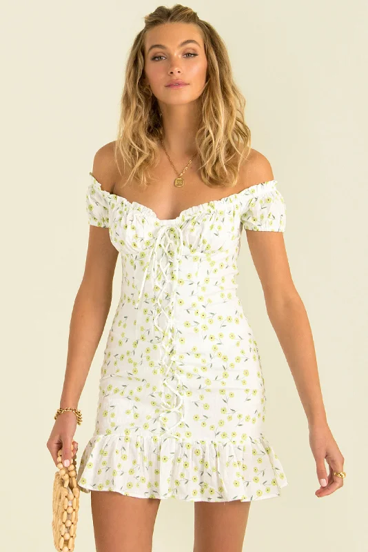 Monroe Dress / Green Floral