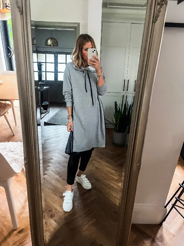 Pinstripe Hoodie Dress